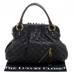 Pre Owned Marc Jacobs Black Quilted Leather Cecilia Satchel