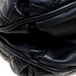 Pre Owned Marc Jacobs Black Quilted Leather Cecilia Satchel