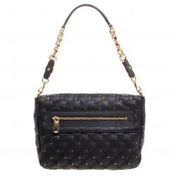 Pre Owned Marc Jacobs Black Leather Stardust Beat Shoulder Bag