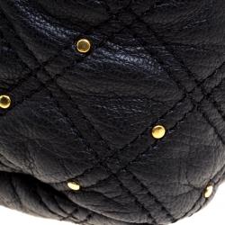 Pre Owned Marc Jacobs Black Leather Stardust Beat Shoulder Bag