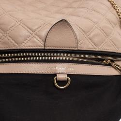 Pre Owned Marc Jacobs Nude Leather Quilted Shoulder Bag