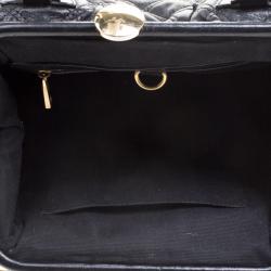 Pre Owned Marc Jacobs Black Quilted Leather Mini Stam Satchel