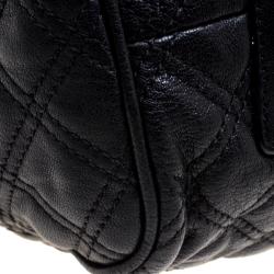Pre Owned Marc Jacobs Black Quilted Leather Mini Stam Satchel