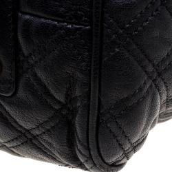 Pre Owned Marc Jacobs Black Quilted Leather Mini Stam Satchel