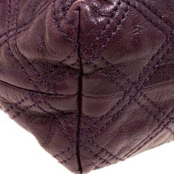Pre Owned Marc Jacobs Burgundy Quilted Leather Shoulder Bag