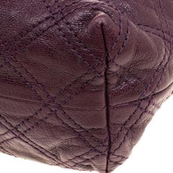 Pre Owned Marc Jacobs Burgundy Quilted Leather Shoulder Bag