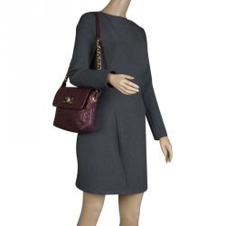 Pre Owned Marc Jacobs Burgundy Quilted Leather The XL Shoulder Bag