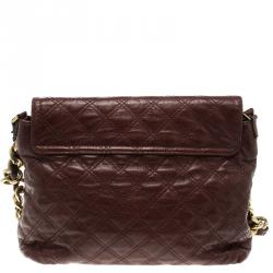Pre Owned Marc Jacobs Burgundy Quilted Leather The XL Shoulder Bag