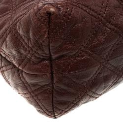 Pre Owned Marc Jacobs Burgundy Quilted Leather The XL Shoulder Bag