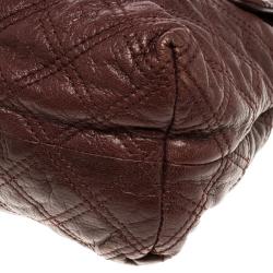 Pre Owned Marc Jacobs Burgundy Quilted Leather The XL Shoulder Bag