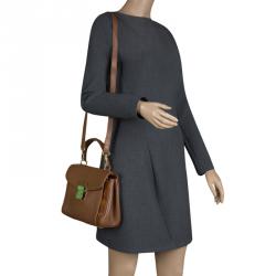 Marc Jacobs Brown Leather Metropolitan Top Handle Bag
