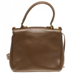 Marc Jacobs Brown Leather Metropolitan Top Handle Bag