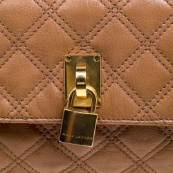 Pre Owned Marc Jacobs Brown Quilted Leather Eugenie Clutch