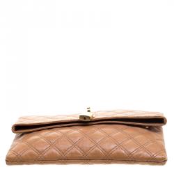 Pre Owned Marc Jacobs Brown Quilted Leather Eugenie Clutch