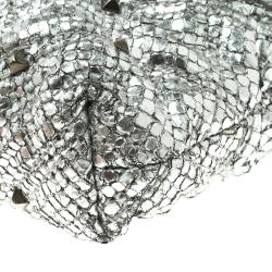Marc Jacobs Silver Quilted Python Embossed Leather Crossbody Bag