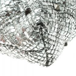 Marc Jacobs Silver Quilted Python Embossed Leather Crossbody Bag