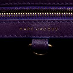 Pre Owned Marc Jacobs Purple Quilted Leather Studded Stam Shoulder Bag