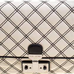 Pre Owned Marc Jacobs Off White Quilted Leather Baroque Single Shoulder Bag