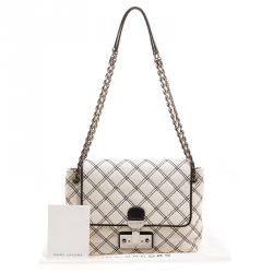 Pre Owned Marc Jacobs Off White Quilted Leather Baroque Single Shoulder Bag