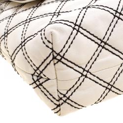 Pre Owned Marc Jacobs Off White Quilted Leather Baroque Single Shoulder Bag