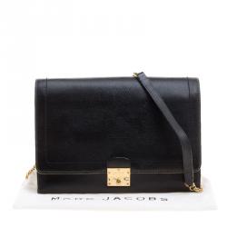 Pre Owned Marc Jacobs Black Leather All In One Crossbody Bag