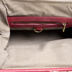 Pre Owned Marc Jacobs Red Quilted Leather Stam Satchel