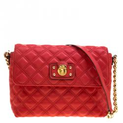 Marc Jacobs Red Quilted Leather Shoulder Bag