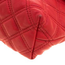 Marc Jacobs Red Quilted Leather Shoulder Bag