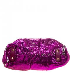 Marc Jacobs Fuchsia Sequin New York Rocker Stam Shoulder Bag
