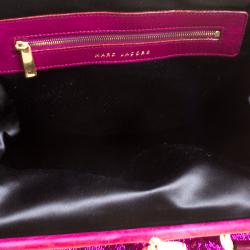 Marc Jacobs Fuchsia Sequin New York Rocker Stam Shoulder Bag