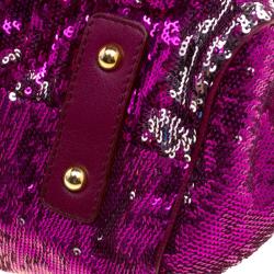 Marc Jacobs Fuchsia Sequin New York Rocker Stam Shoulder Bag