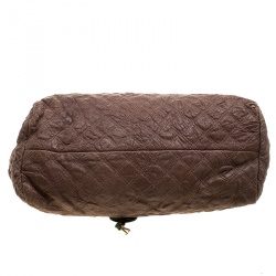 Pre Owned Marc Jacobs Brown Quilted Leather Chain Shoulder Bag