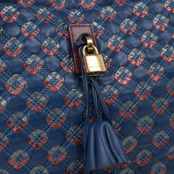 Pre Owned Marc Jacobs Blue Leather Memphis Tote