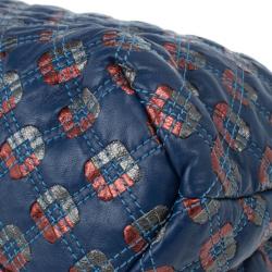 Pre Owned Marc Jacobs Blue Leather Memphis Tote