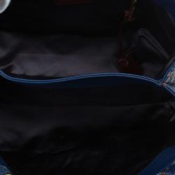 Pre Owned Marc Jacobs Blue Leather Memphis Tote