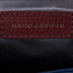 Pre Owned Marc Jacobs Blue Leather Memphis Tote