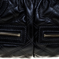 Pre Owned Marc Jacobs Black Quilted Leather Stam Satchel