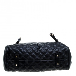 Pre Owned Marc Jacobs Black Quilted Leather Stam Satchel