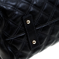 Pre Owned Marc Jacobs Black Quilted Leather Stam Satchel