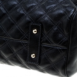 Pre Owned Marc Jacobs Black Quilted Leather Stam Satchel