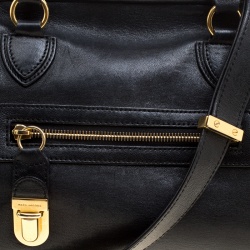 Pre Owned Marc Jacobs Black Leather Stam Satchel