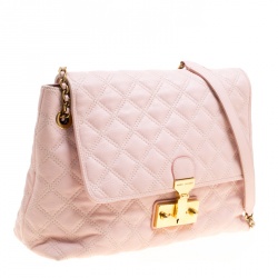 Pre Owned Marc Jacobs Pink Quilted Leather Baroque Shoulder Bag