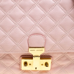 Pre Owned Marc Jacobs Pink Quilted Leather Baroque Shoulder Bag