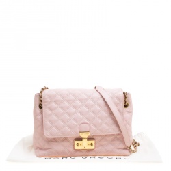 Pre Owned Marc Jacobs Pink Quilted Leather Baroque Shoulder Bag