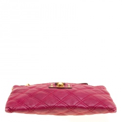 Marc Jacobs Red Quilted Leather Wristlet Clutch