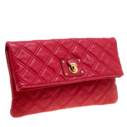 Pre Owned Marc Jacobs Red Quilted Leather Eugenie Clutch