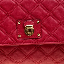 Pre Owned Marc Jacobs Red Quilted Leather Eugenie Clutch