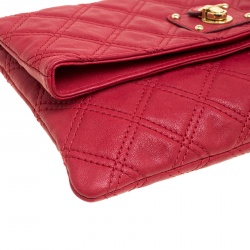 Pre Owned Marc Jacobs Red Quilted Leather Eugenie Clutch