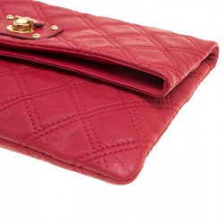 Pre Owned Marc Jacobs Red Quilted Leather Eugenie Clutch