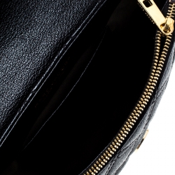 Pre Owned Marc Jacobs Black Quilted Coated Canvas Bow Shoulder Bag
